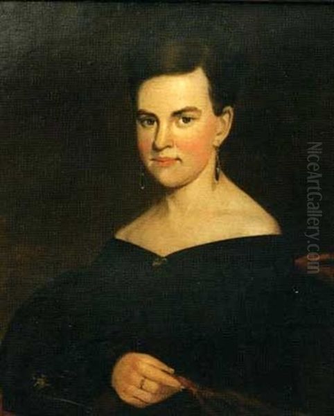 Portrait Of An Elegantly Dressed Young Woman Oil Painting by William Matthew Prior