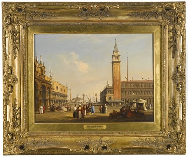 View Of St. Mark's Square, Venice Oil Painting by Edward Pritchett