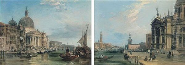 From Santa Maria Looking Towards St. Marks Square Oil Painting by Edward Pritchett