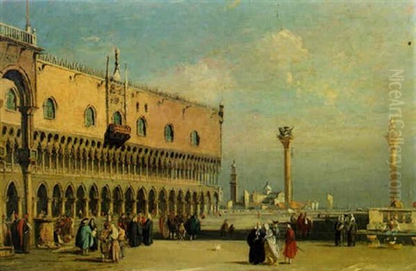 The Doges Palace Oil Painting by Edward Pritchett