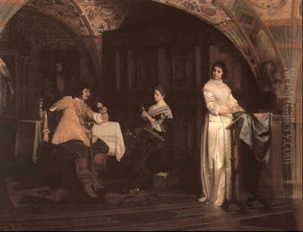 The Suitor Oil Painting by Carl Probst