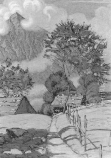 Auf Dem Beatenberg Oil Painting by Emil Prochaska