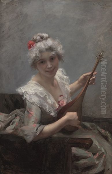 Une Cigale Oil Painting by Victor Prouve