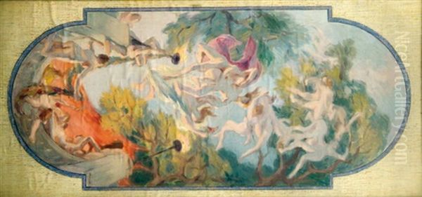 Projet De Decor Oil Painting by Victor Prouve