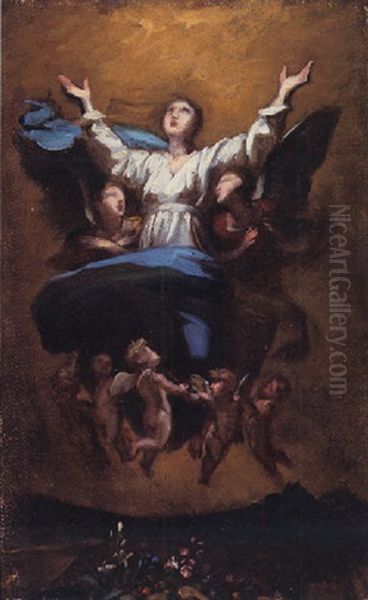 Assumption Of The Virgin Oil Painting by Pierre-Paul Prud'hon