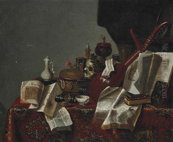 Vanite Oil Painting by  Pseudo-Roestraten