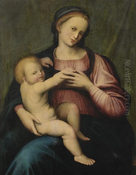Virgin And Child Oil Painting by Domenico Puligo