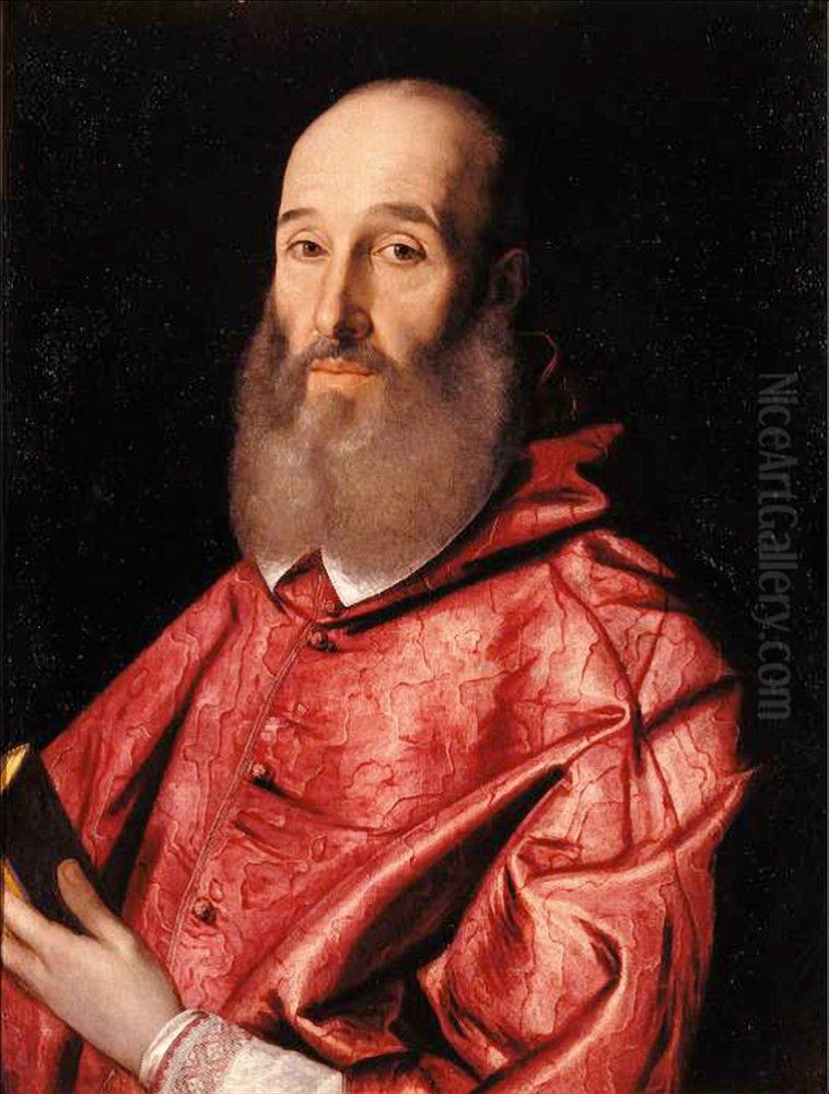 Portrait Du Cardinal Antoine Perrenot De Granvelle Oil Painting by Scipione Pulzone