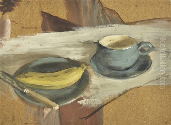 Buildings By The Thames Oil Painting by Peter Ch. Roderick Purves-Smith