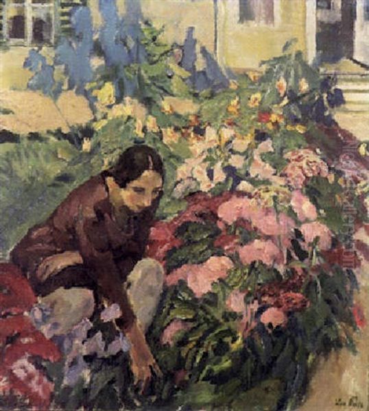 Im Garten Gauting Oil Painting by Leo Putz