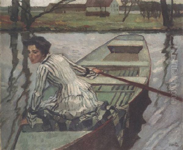 Herbstliche Ausfahrt Oil Painting by Leo Putz