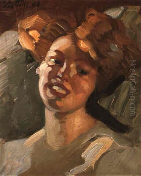 Katherl Oil Painting by Leo Putz