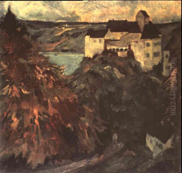 Schloss Seefeld Iii Oil Painting by Leo Putz