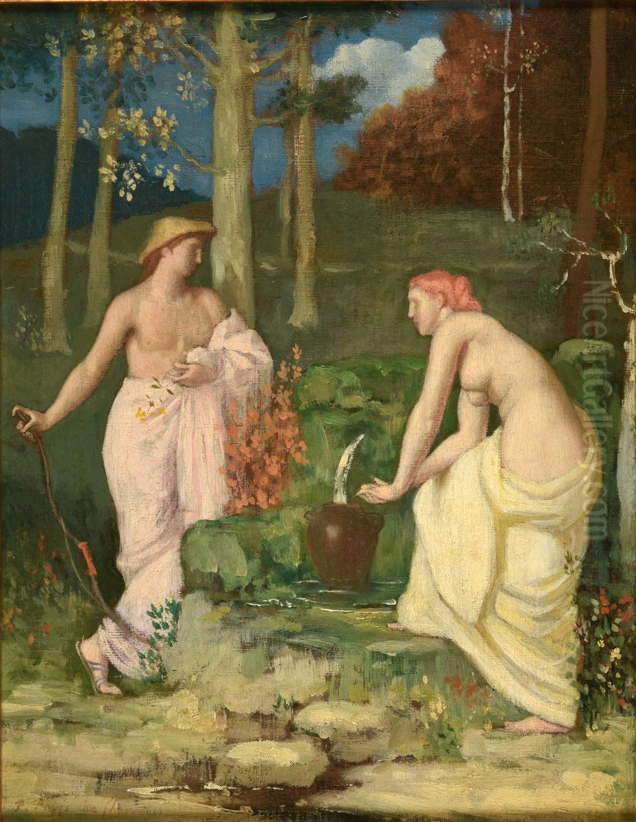 La Source Oil Painting by Pierre Puvis de Chavannes