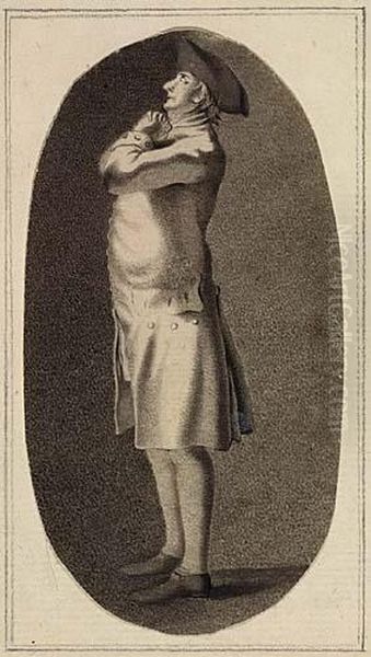 An Elderly Man, Dressed In A Coat And Tricorn<</b&gt Oil Painting by Johann Friedrich Bolt