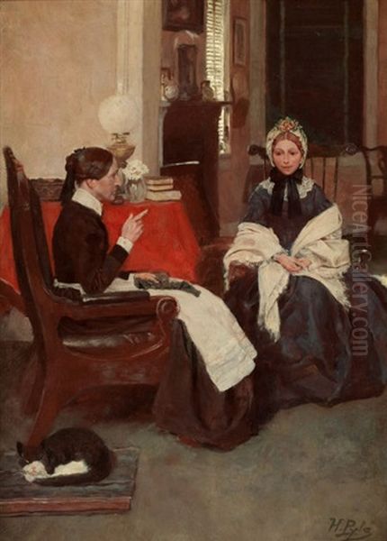 And Who's Going To Support Em? Demanded Mrs. Barkley (illus. From Old Chester Tales) Oil Painting by Howard Pyle