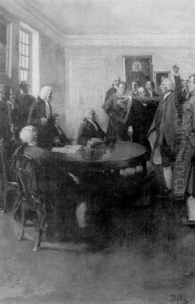 Colonies And Nation, Part 6 Oil Painting by Howard Pyle