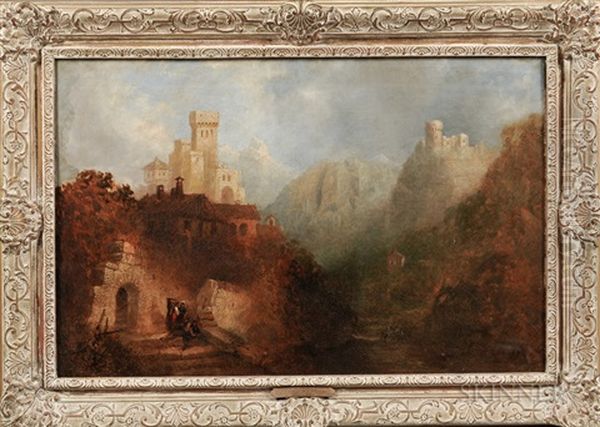Castle At Chillon Oil Painting by James Baker Pyne