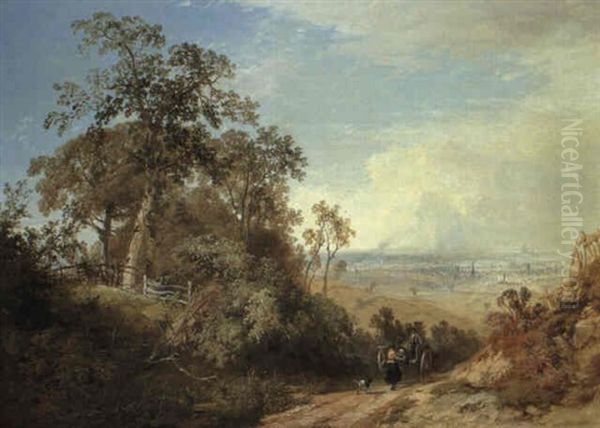 A Peep At The Metropolis Oil Painting by James Baker Pyne