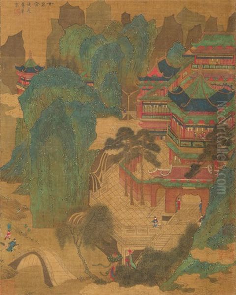 Landscape Oil Painting by  Qian Xuan