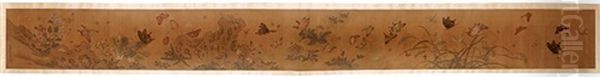A Fine Handscroll With Butterflies And Insects Oil Painting by  Qian Xuan