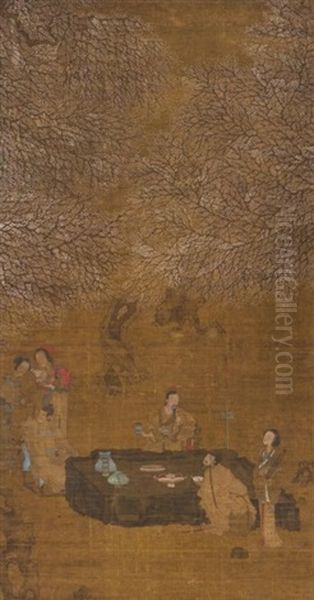 Untitled Oil Painting by Qiu Ying