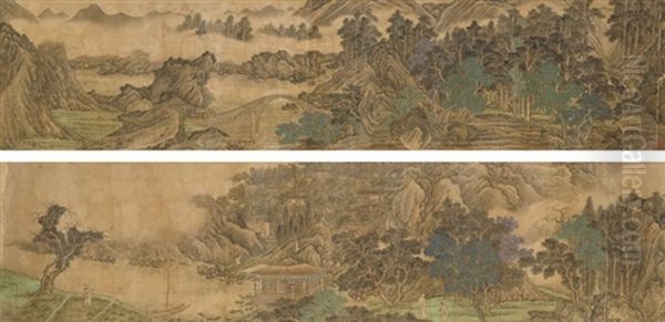 Living In Leisure Oil Painting by Qiu Ying