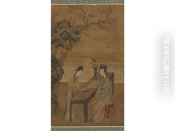 Ladies Oil Painting by Qiu Ying