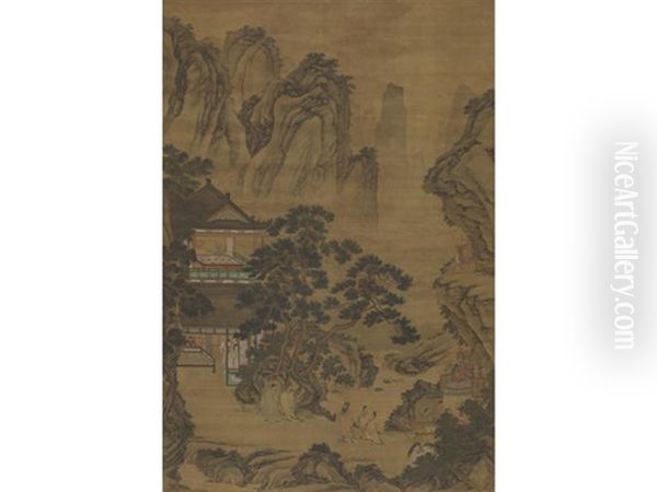 Banquet Oil Painting by Qiu Ying