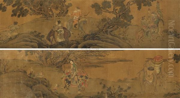 Figure Oil Painting by Qiu Ying