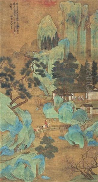 Untitled Oil Painting by Qiu Ying