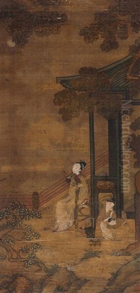 Untitled Oil Painting by Qiu Ying