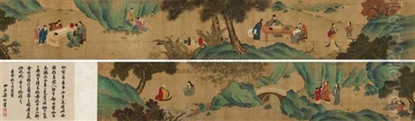 Untitled Oil Painting by Qiu Ying