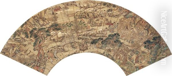 Figure Oil Painting by Qiu Ying