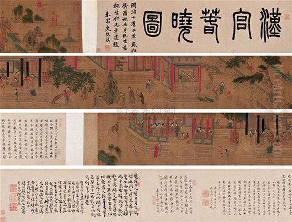 Figure Oil Painting by Qiu Ying