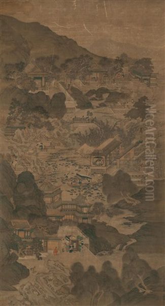 Landscape Oil Painting by Qiu Ying