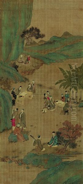 Figure Painting Oil Painting by Qiu Ying