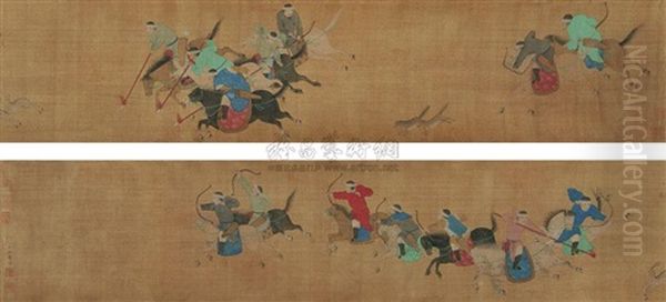 Figure Oil Painting by Qiu Ying