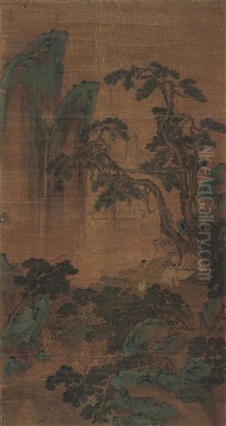 Untitled Oil Painting by Qiu Ying