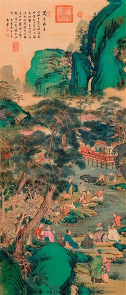 Figure Painting Oil Painting by Qiu Ying