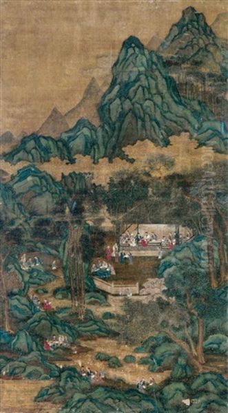 Untitled Oil Painting by Qiu Ying