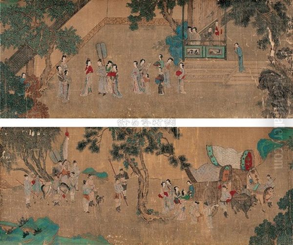 Illustration Of Story Oil Painting by Qiu Ying