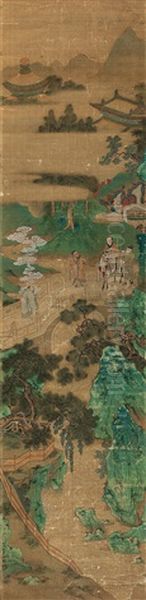 Untitled Oil Painting by Qiu Ying