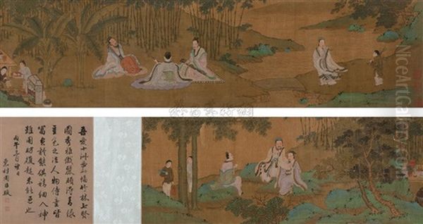 Untitled Oil Painting by Qiu Ying