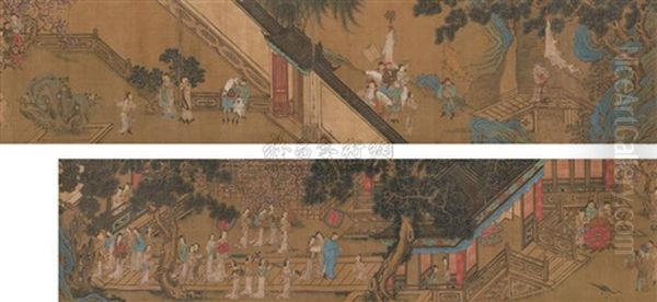 Untitled Oil Painting by Qiu Ying