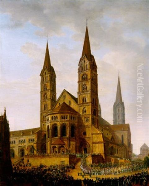 Der Dom Zu Bamberg Oil Painting by Domenico II Quaglio