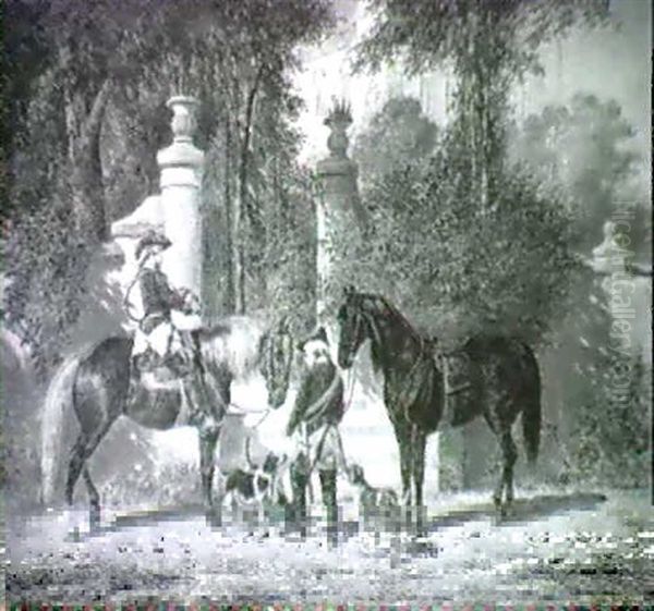 The Morning Start. Oil Painting by Franz Quaglio