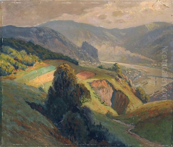 Blick In Die Sachsische Schweiz Oil Painting by Karl Quarck