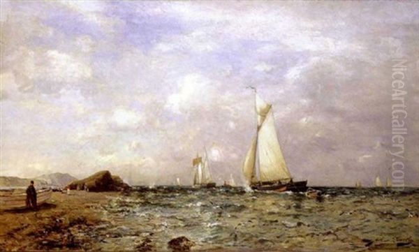On Narragansett Bay Oil Painting by Arthur Quartley