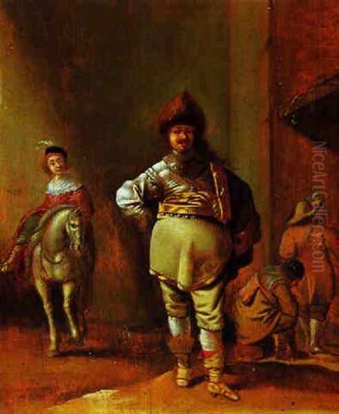 Wachstubenszene Oil Painting by Pieter Jansz Quast